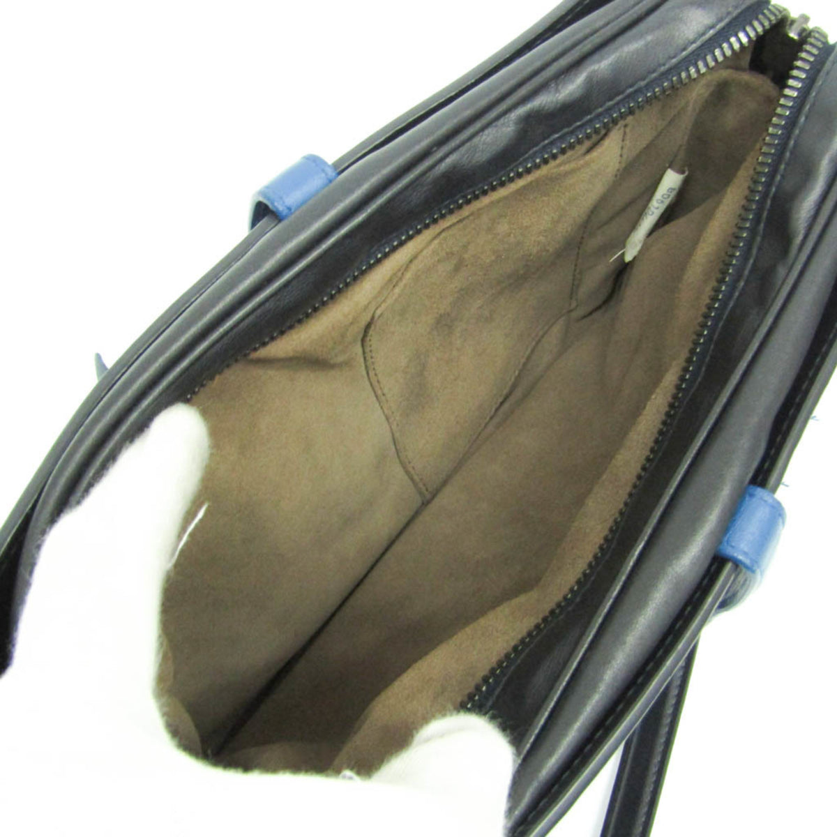 Bottega Veneta Belt Flap Camera Intrecciato Nappa Navy Leather Shoulder Bag Bag (Pre-Owned)