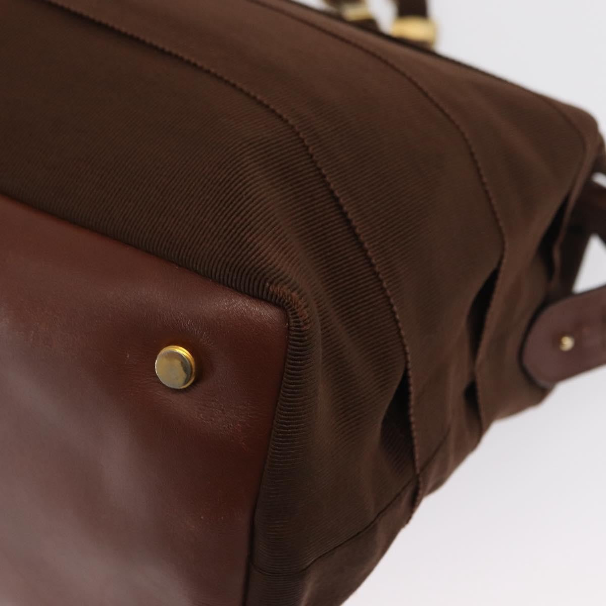 Salvatore Ferragamo Vala Tote Canvas Brown Canvas Tote Bag Bag (Pre-Owned)