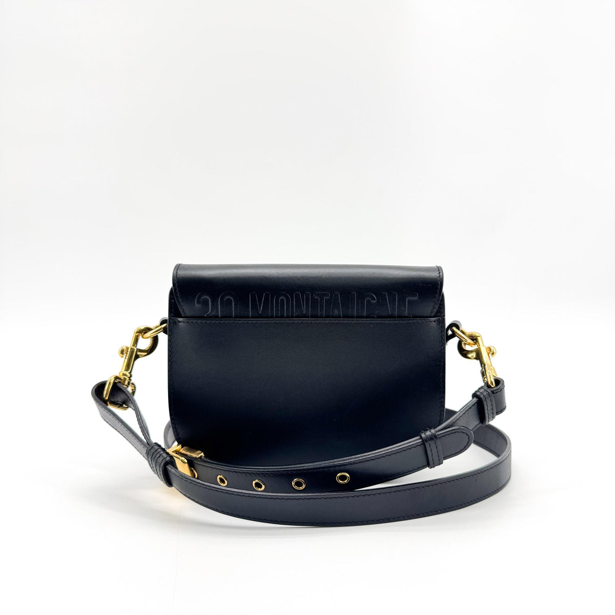 Christian Dior Bobby Flap Leather Black Calfskin Shoulder Bag Bag (Pre-Owned)