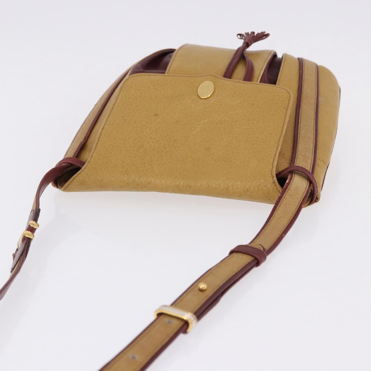 Cartier Tasseled Must De Cartier Leather Brown Leather Shoulder Bag Bag (Pre-Owned)