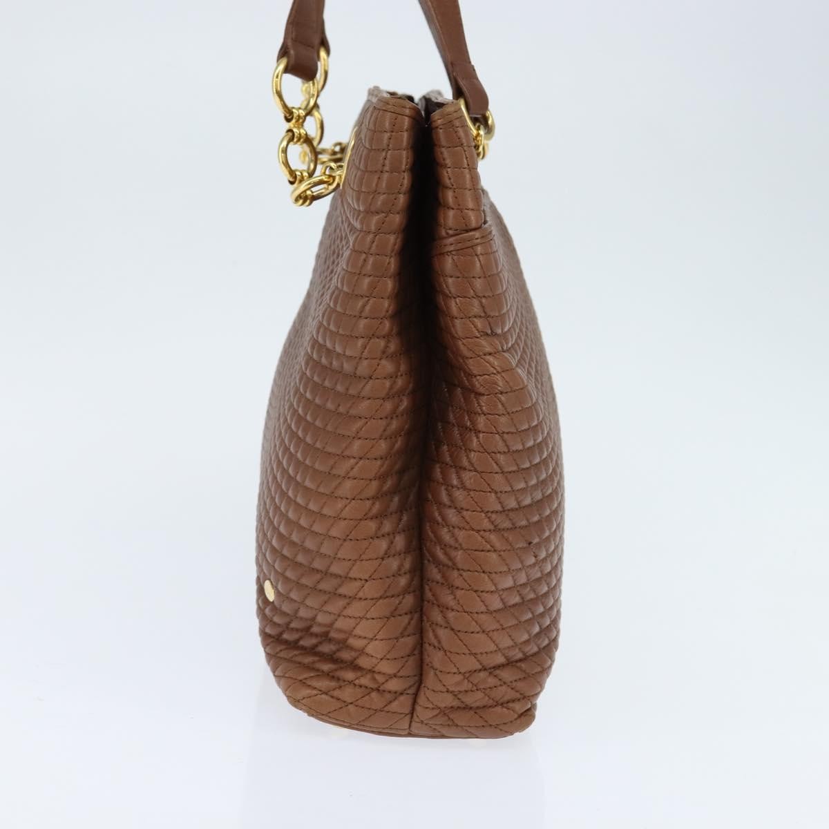 Bally Vintage Leather Brown Leather Tote Bag Bag (Pre-Owned)