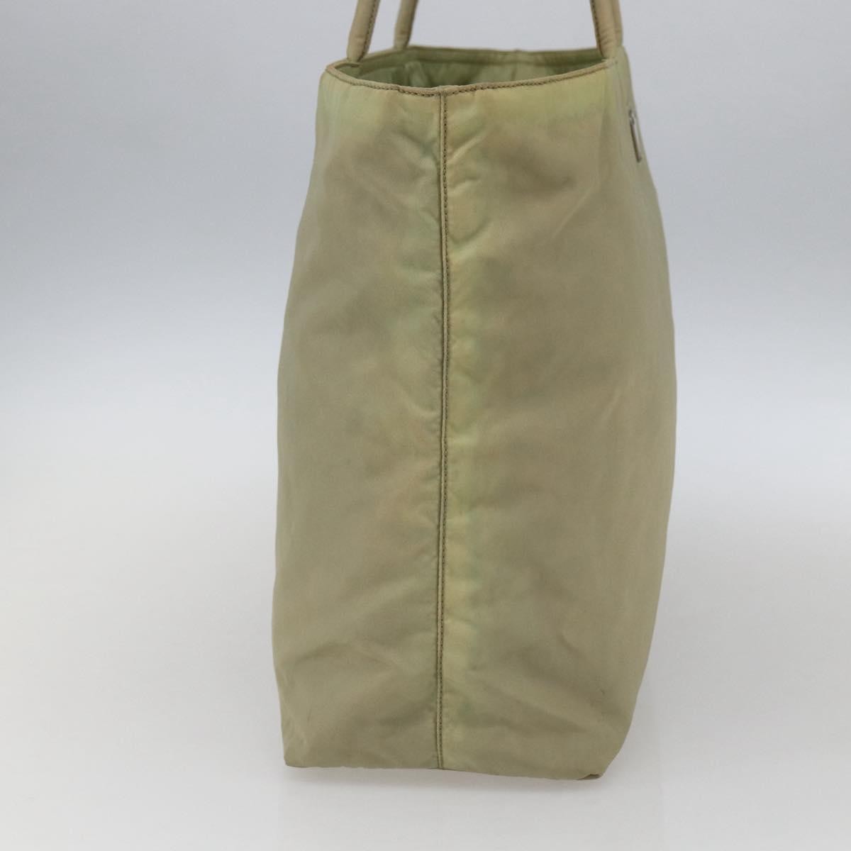 Prada Vintage Zip Tote Tessuto Ecru Nylon Tote Bag Bag (Pre-Owned)