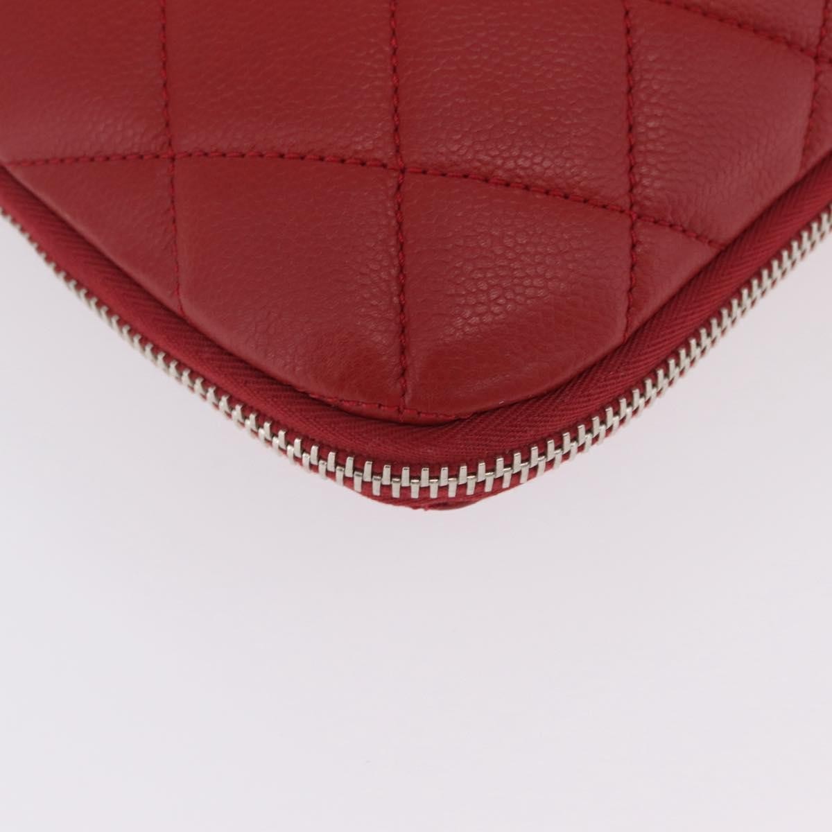 Chanel Timeless Cc Expandable Quilted Caviar Red Leather Tote Bag Bag (Pre-Owned)