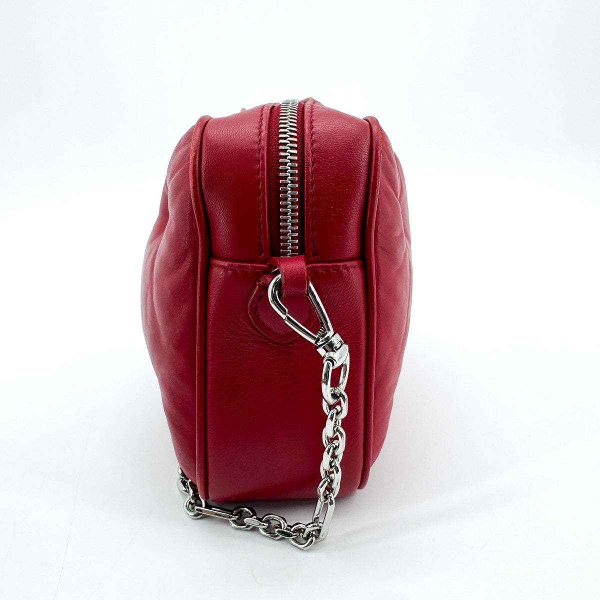 Maison Margiela Glam Slam Small Camera Bag Leather Red Leather Shoulder Bag Bag (Pre-Owned)