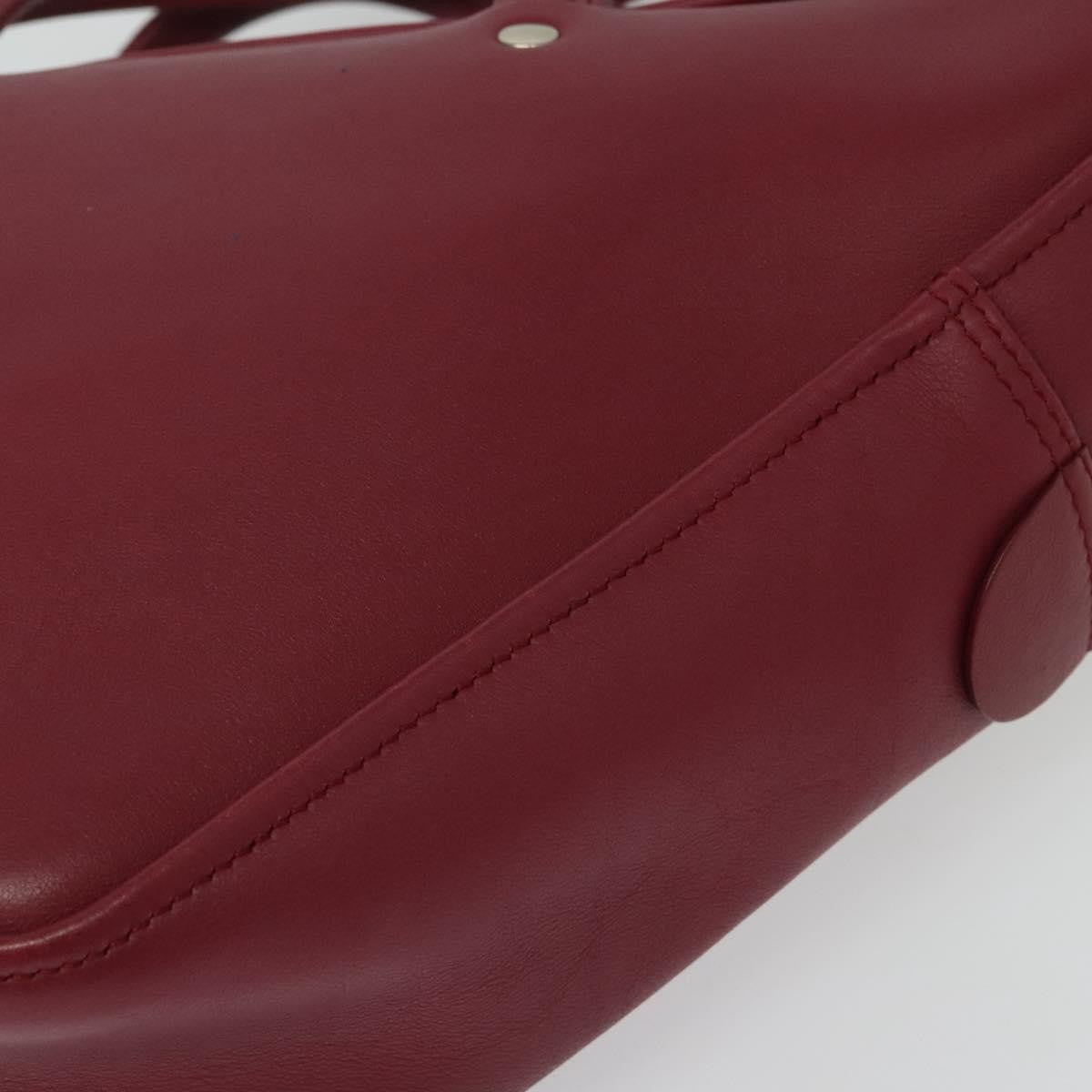 Balenciaga Triangle Duffle Leather Red Leather Handbag (Pre-Owned)