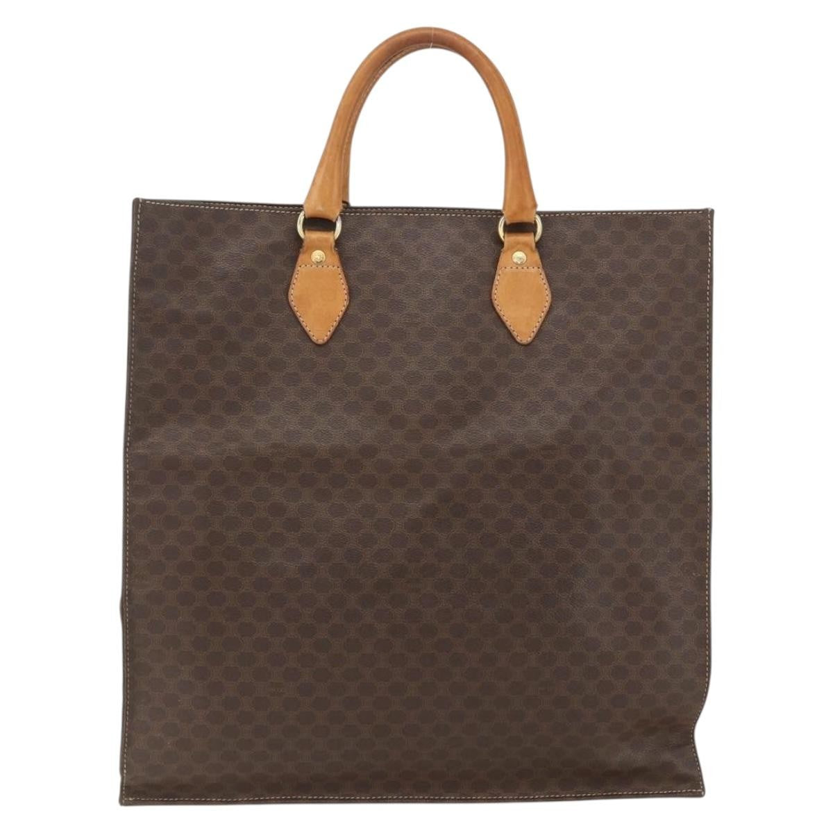 Celine Vintage Macadam Canvas Brown Canvas Tote Bag Bag (Pre-Owned)