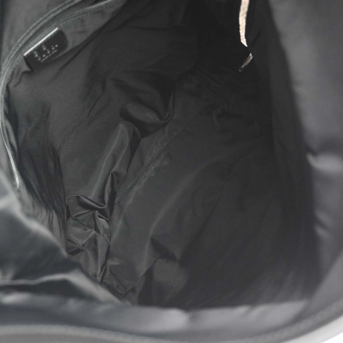 Gucci Web Fold Over Techno Canvas Black Cloth Backpack Bag (Pre-Owned)