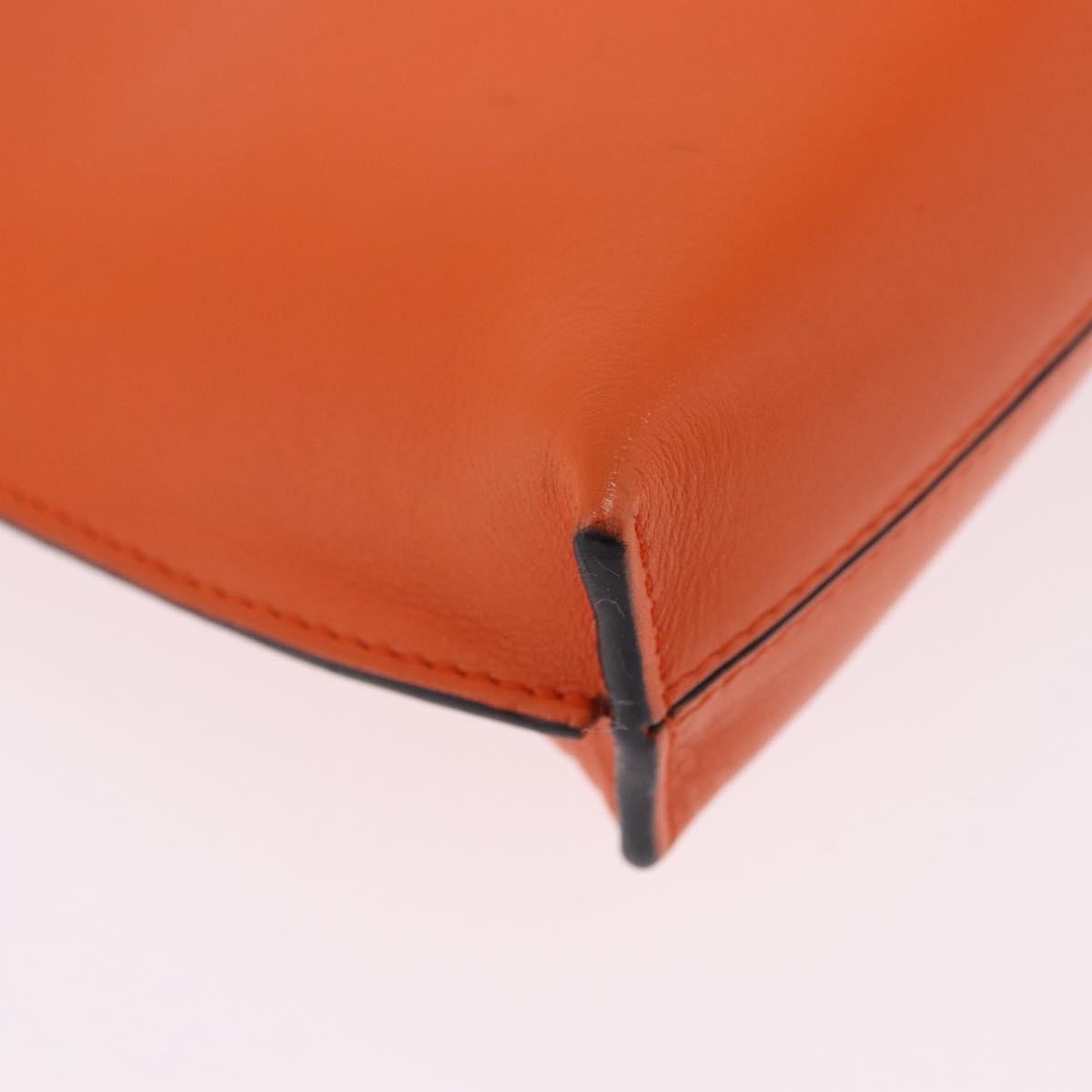 Loewe T Messenger Leather Orange Leather Crossbody Bag Bag (Pre-Owned)