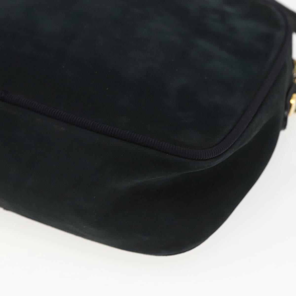 Salvatore Ferragamo Vala Suede Navy Suede Shoulder Bag Bag (Pre-Owned)