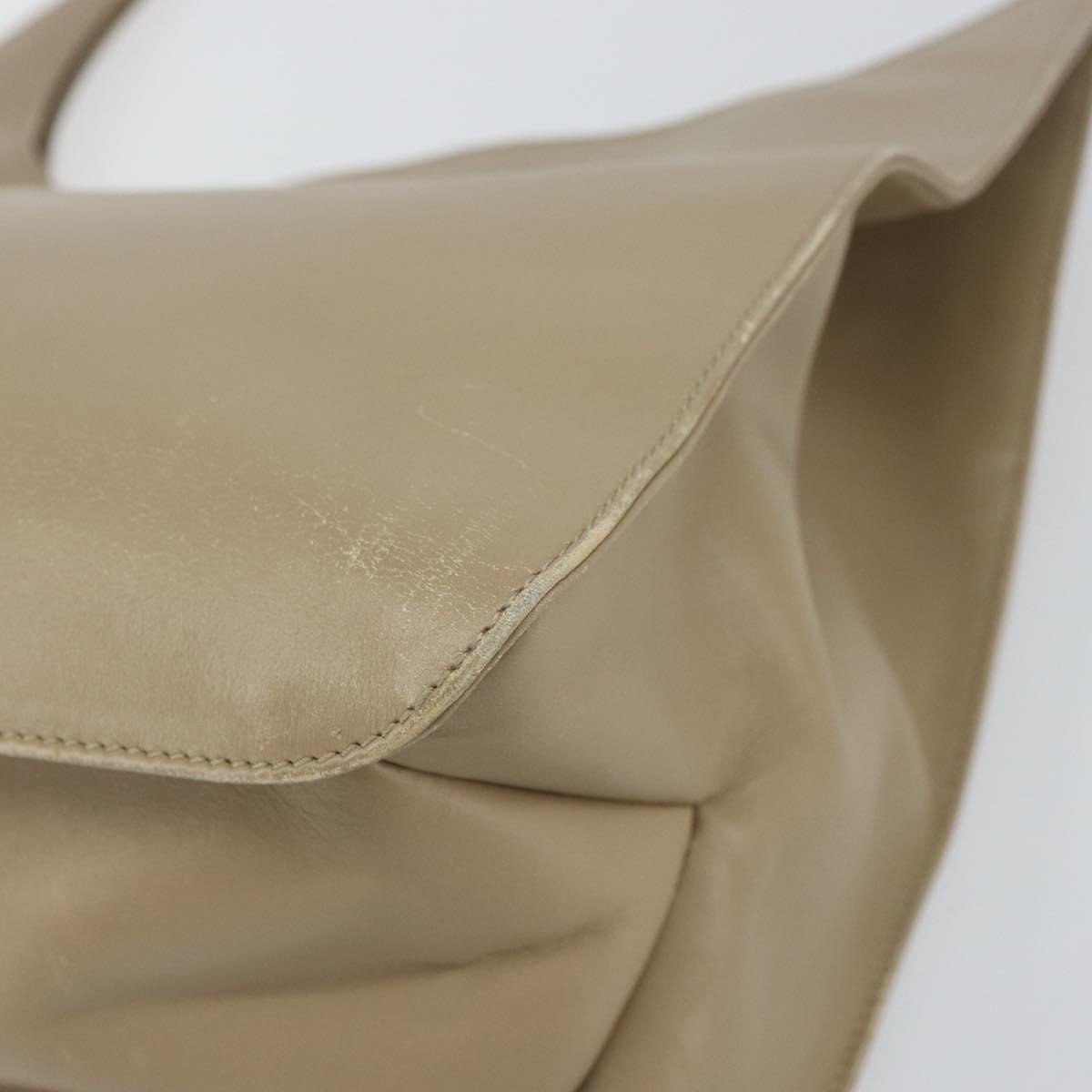 Gucci Vintage Leather Beige Leather Shoulder Bag Bag (Pre-Owned)