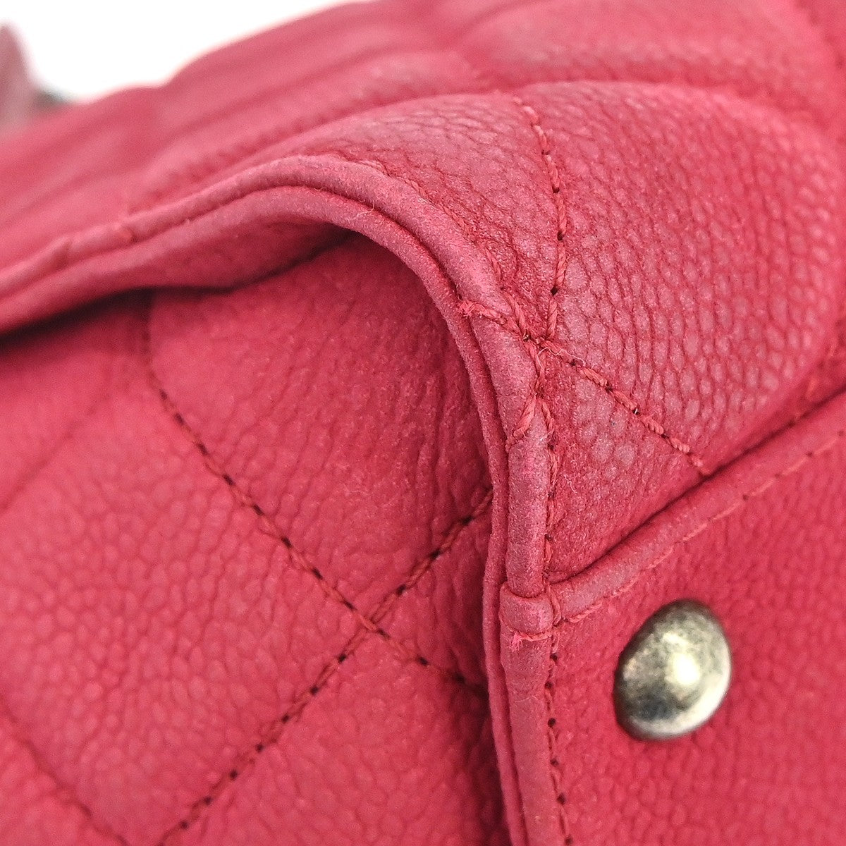 Chanel Reissue Tote Quilted Leather Red Leather Tote Bag Bag (Pre-Owned)