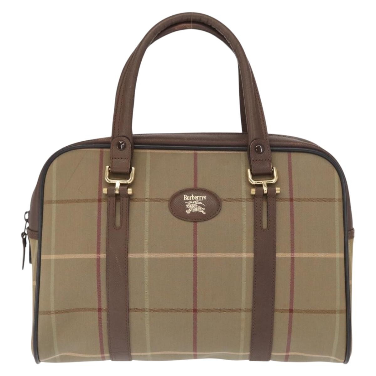 Burberry Nova Canvas Khaki Canvas Handbag (Pre-Owned)
