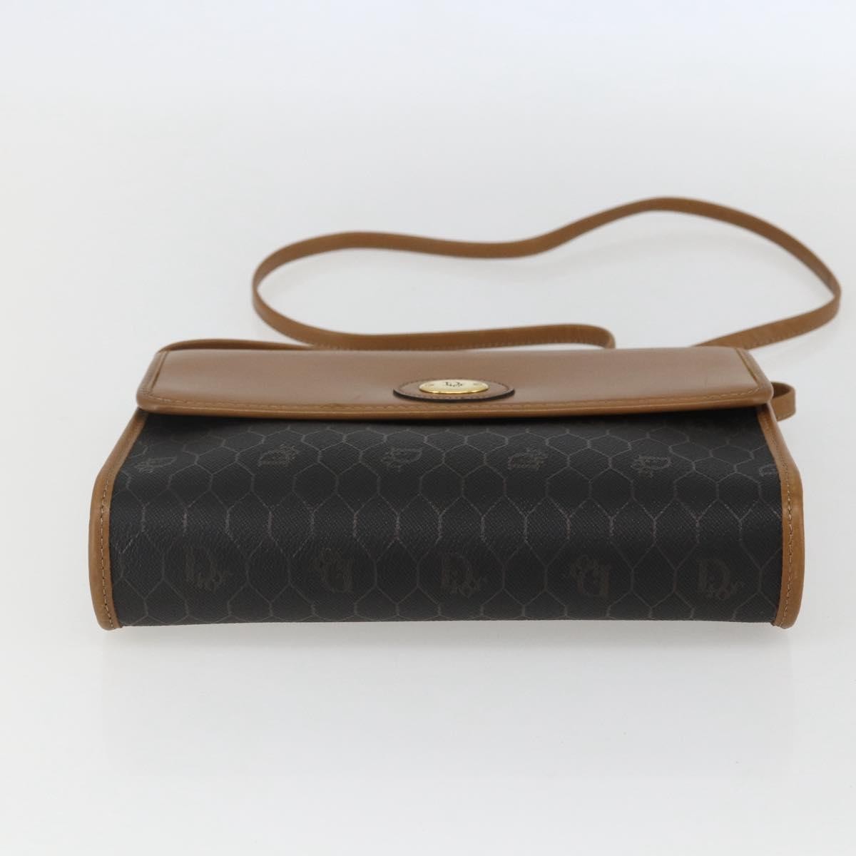 Christian Dior Vintage Honeycomb Canvas And Leather Black Pvc Shoulder Bag Bag (Pre-Owned)