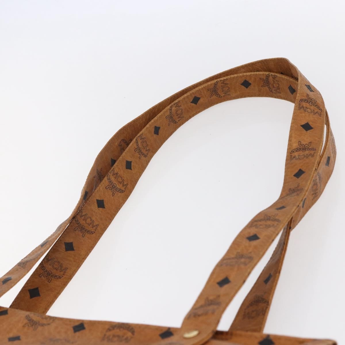 MCM Vintage Visetos Canvas Brown Canvas Tote Bag Bag (Pre-Owned)