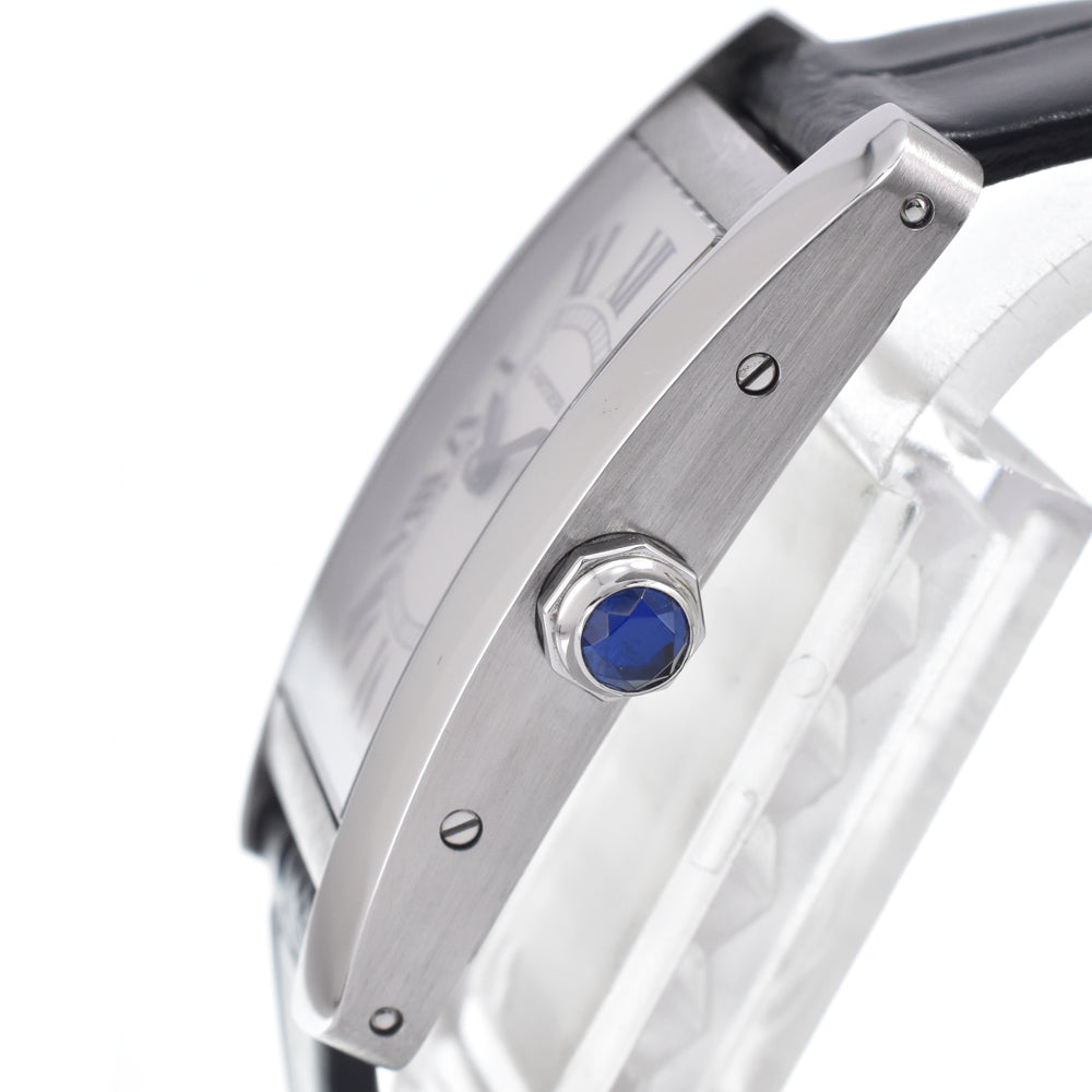 Cartier Tank Americaine Quartz Stainless Steel And Alligator Watch (Pre-Owned)