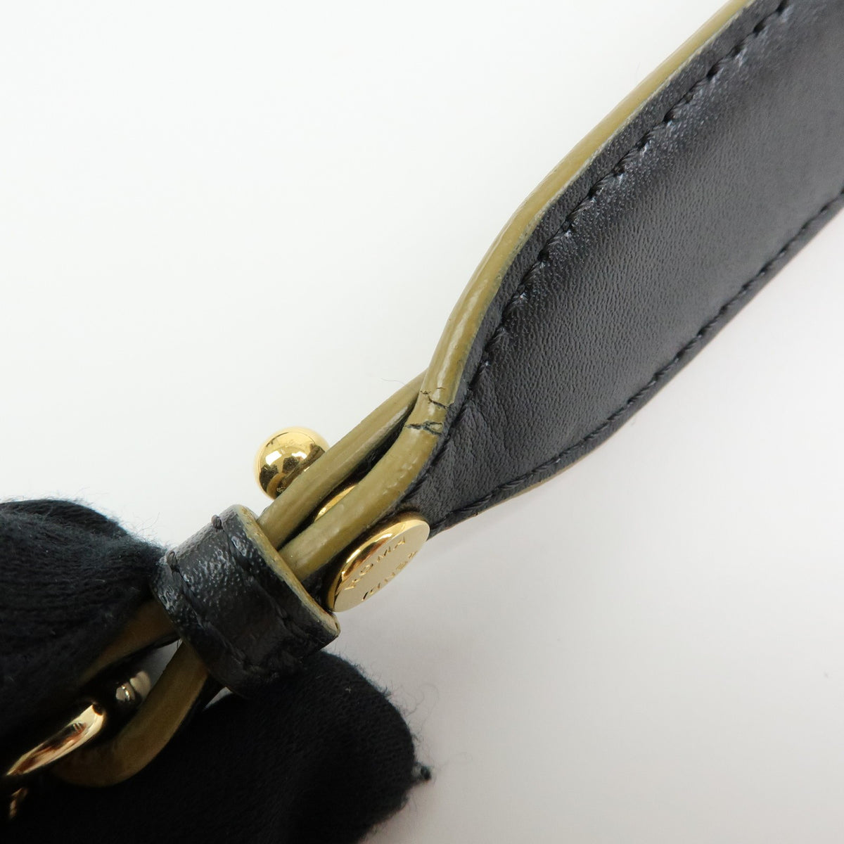 Fendi Kan I Leather Black Leather Shoulder Bag Bag (Pre-Owned)