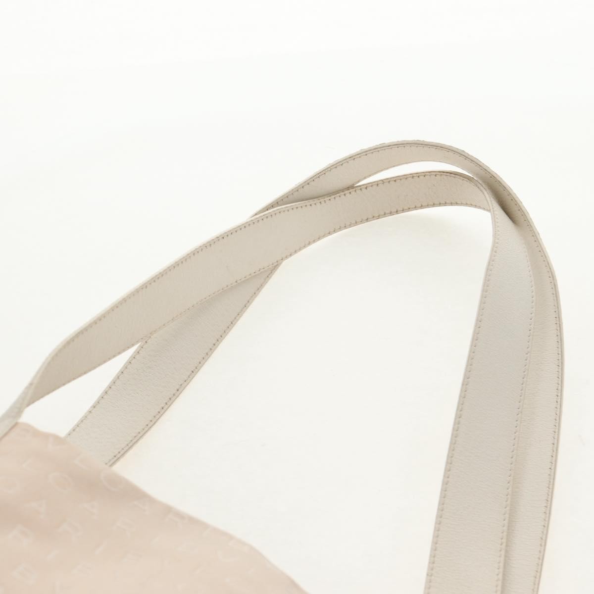 Bvlgari Logomania Canvas Beige Canvas Tote Bag Bag (Pre-Owned)