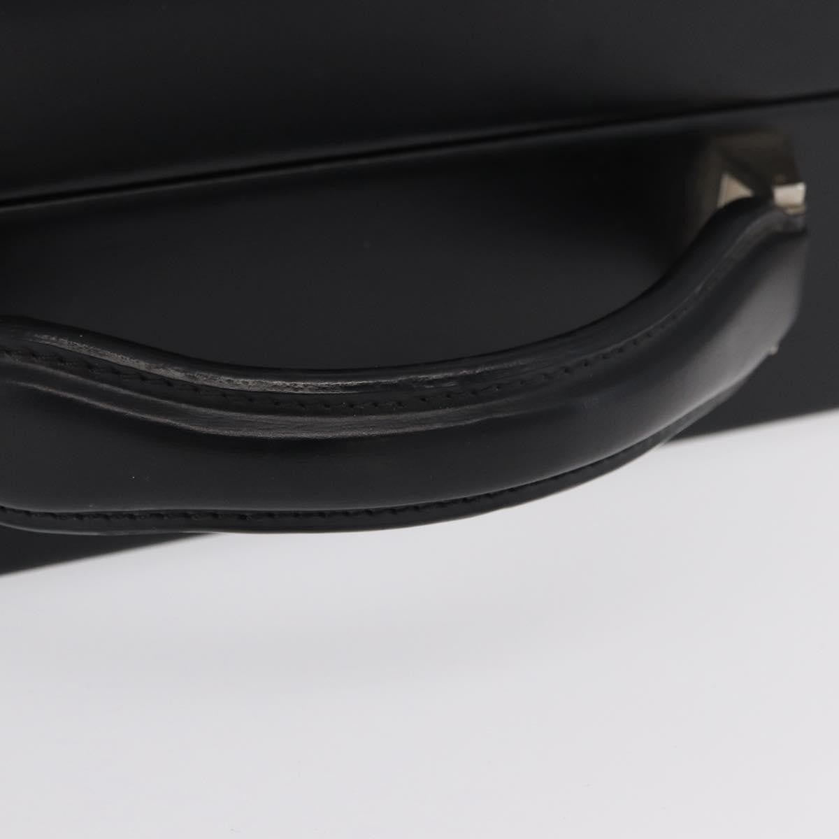 Loewe Anagram Business Leather Black Leather Briefcase Bag (Pre-Owned)