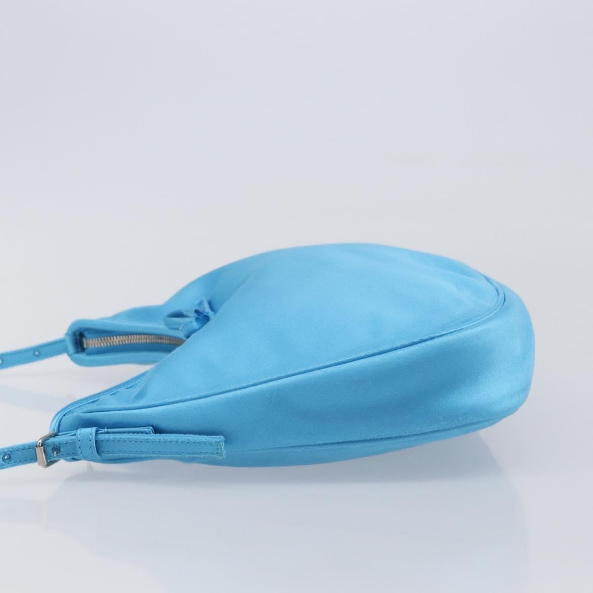 Balenciaga Leopolda Satin Blue Satin Shoulder Bag Bag (Pre-Owned)