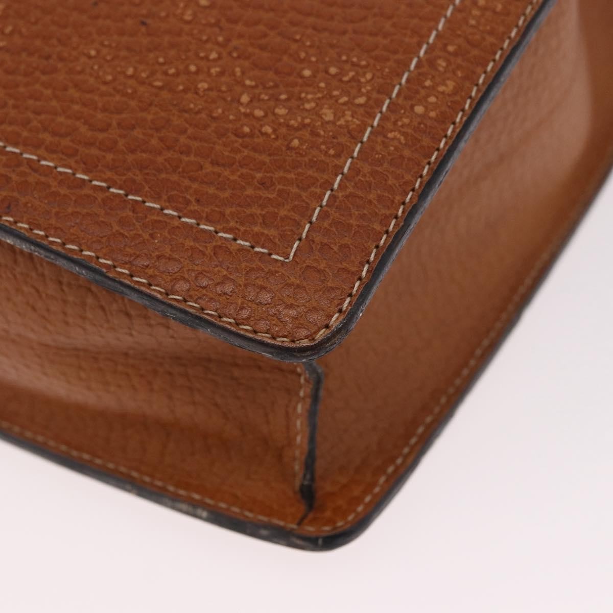 Loewe Anagram Business Leather Brown Leather Briefcase Bag (Pre-Owned)