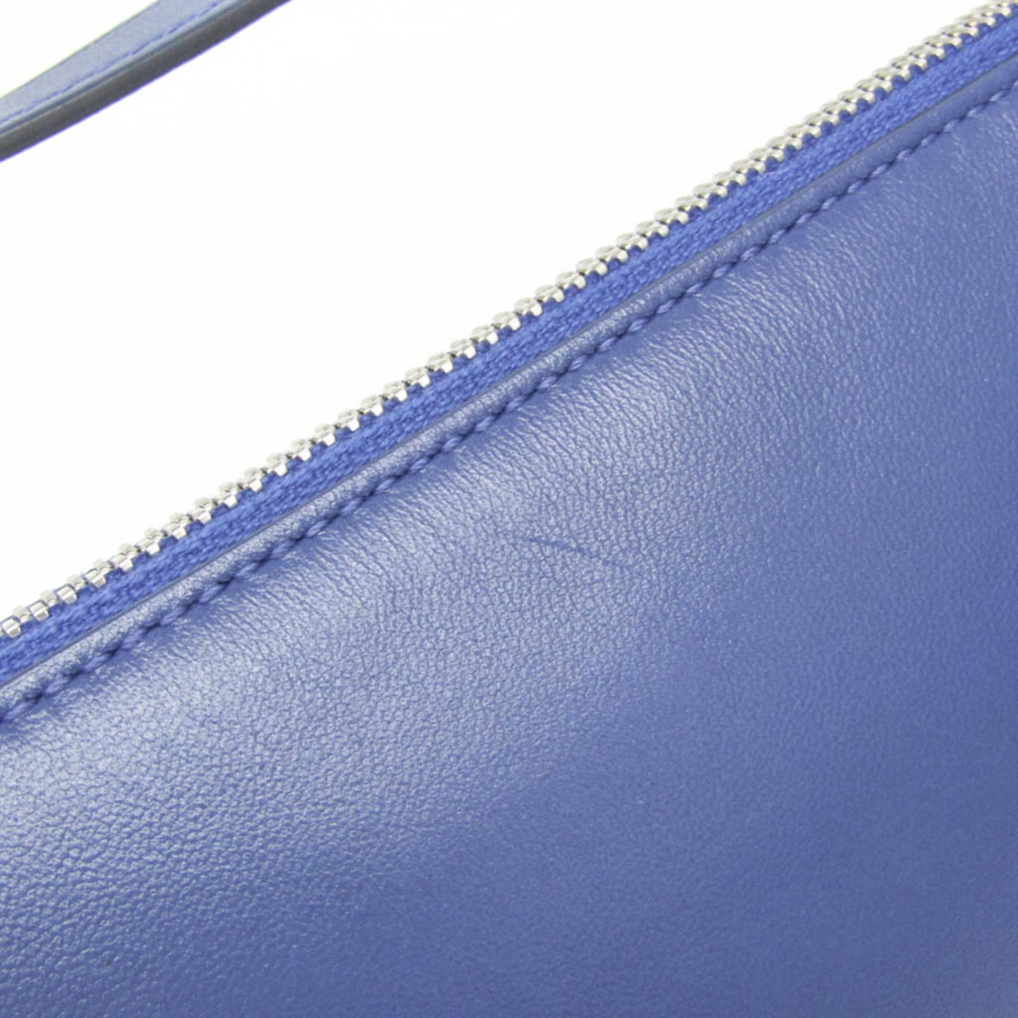 Burberry Shield Sling Leather Blue Leather Shoulder Bag Bag (Pre-Owned)
