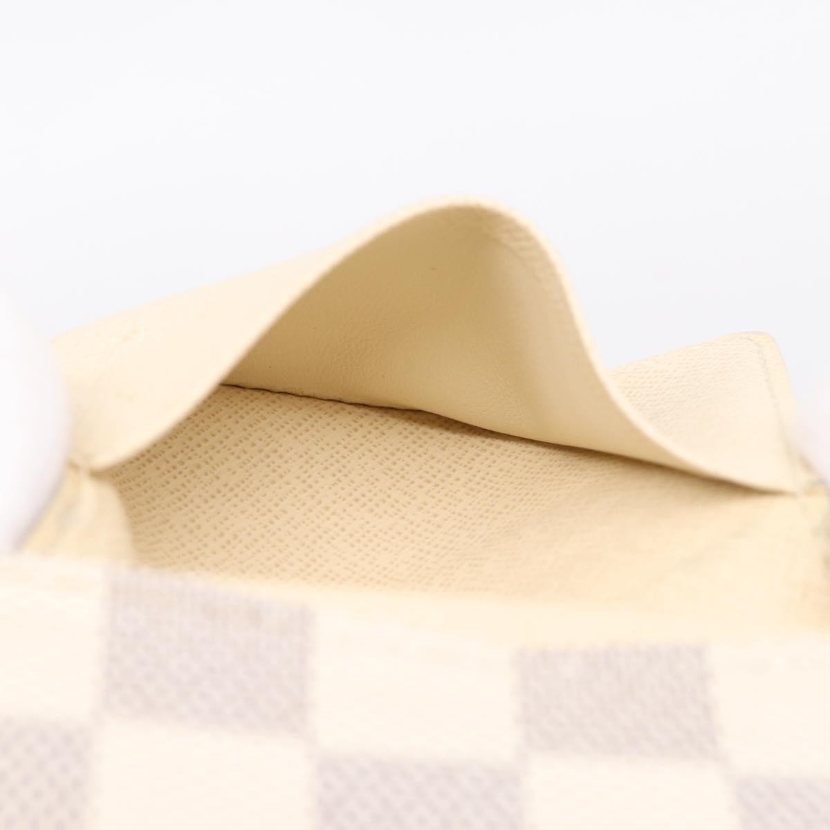 Louis Vuitton Envelope Business Card Holder Damier White Canvas Card Holders Accessory (Pre-Owned)