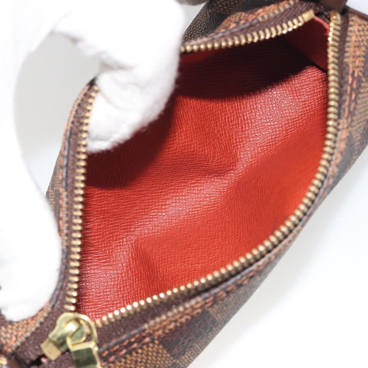 Louis Vuitton Papillon Pochette Damier Brown Canvas Clutche & Pouche Bag (Pre-Owned)