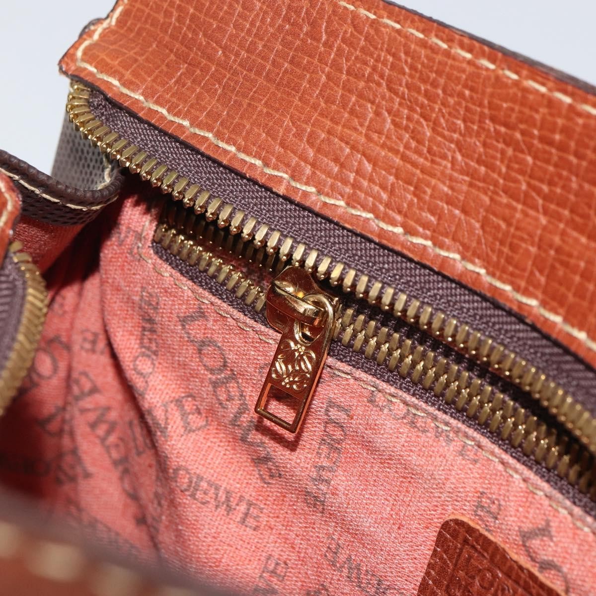 Loewe Anagram Pvc Leather Brown Pvc Shoulder Bag Bag (Pre-Owned)