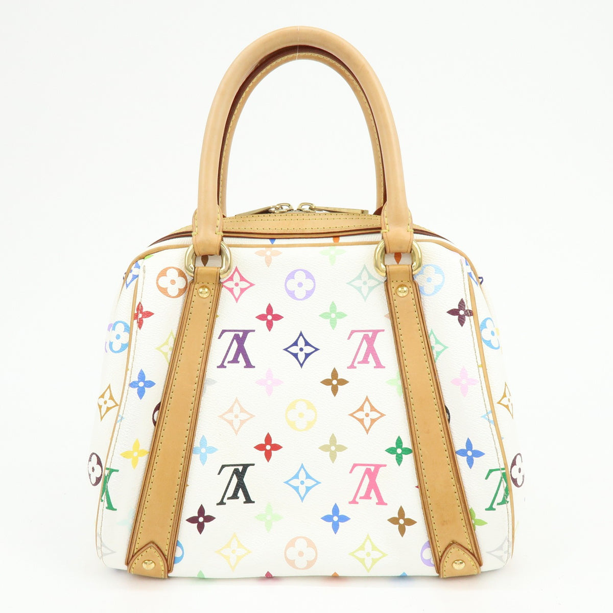 Louis Vuitton Priscilla Monogram Multicolor White Canvas Handbag (Pre-Owned)