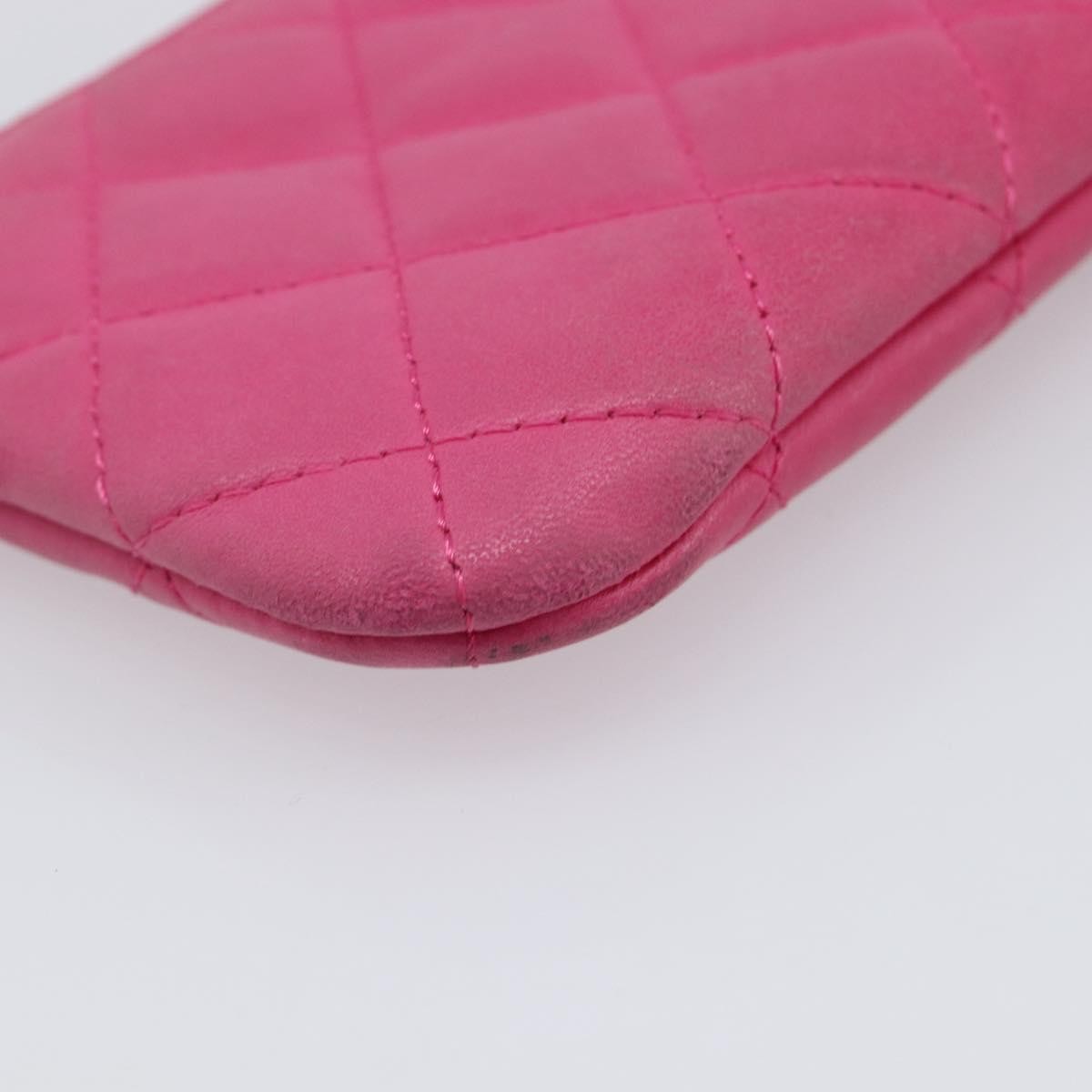 Chanel Cc Zip Coin Purse Quilted Lambskin Pink Leather Wallets Accessory (Pre-Owned)