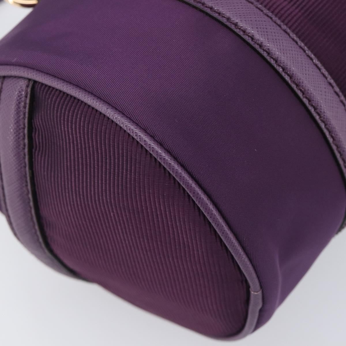Salvatore Ferragamo Vara Bow Cylinder Bag Nylon Purple Nylon Shoulder Bag Bag (Pre-Owned)