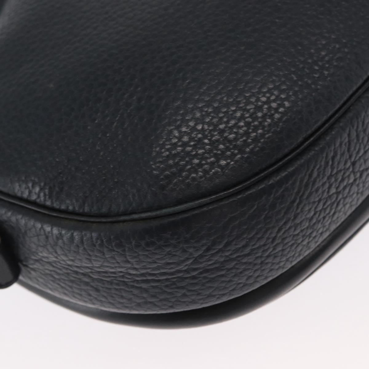 Christian Dior Vintage Leather Navy Leather Shoulder Bag Bag (Pre-Owned)