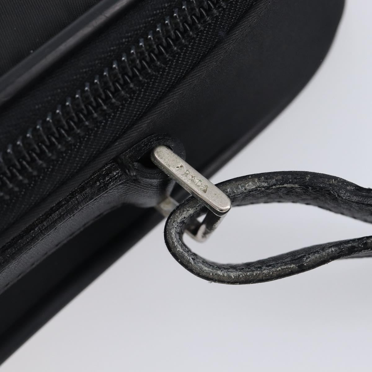 Prada Briefcase Tessuto And Saffiano Leather Black Nylon Briefcase Bag (Pre-Owned)