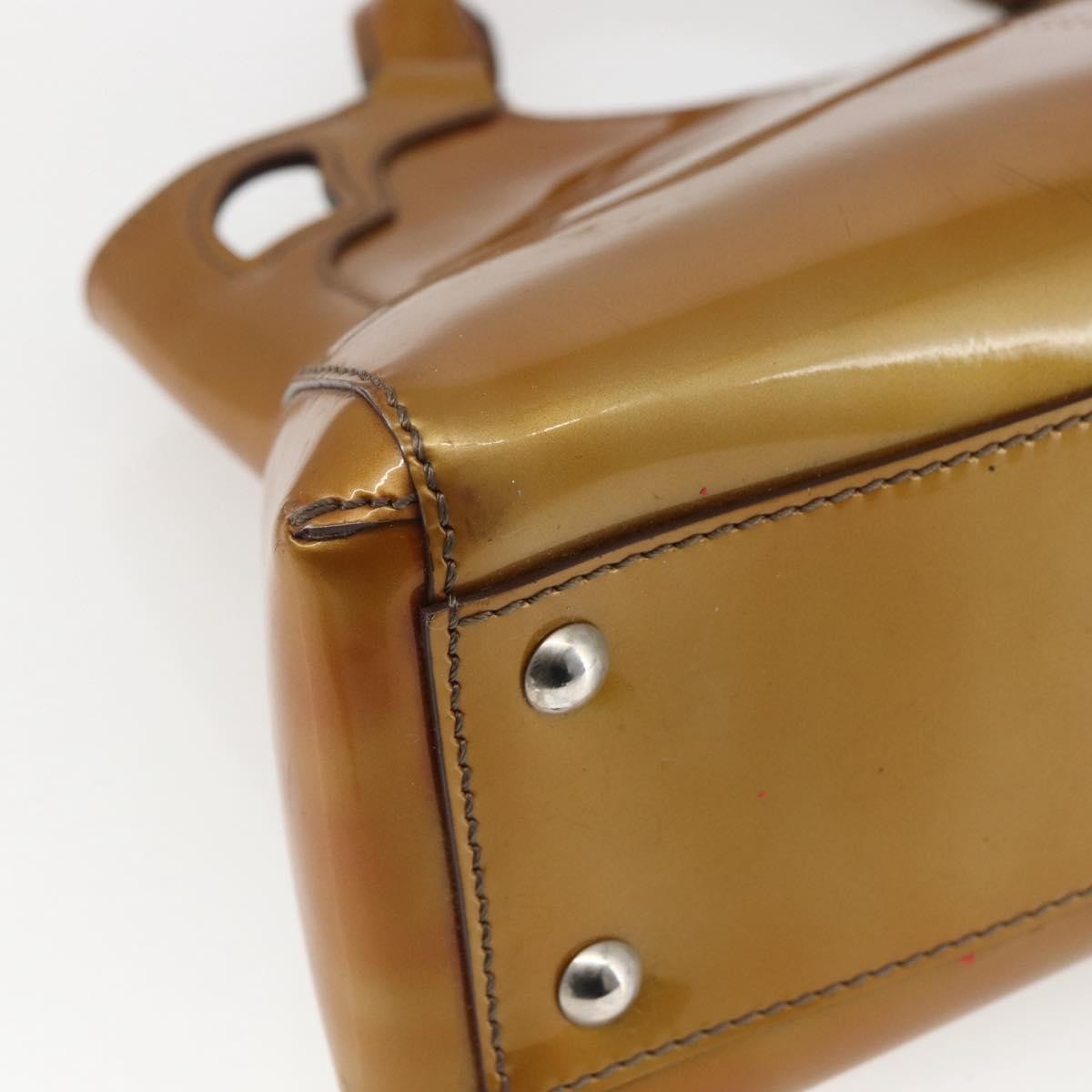 Cartier Marcello Patent Leather Yellow Patent_Leather Handbag (Pre-Owned)
