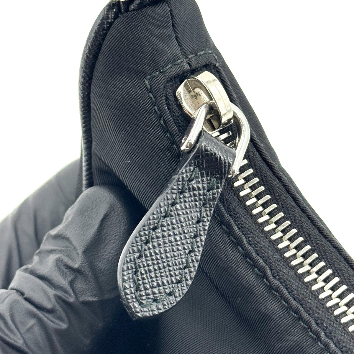 Prada Re-Edition 2005 Hobo Tessuto With Saffiano Leather Black Nylon Shoulder Bag Bag (Pre-Owned)