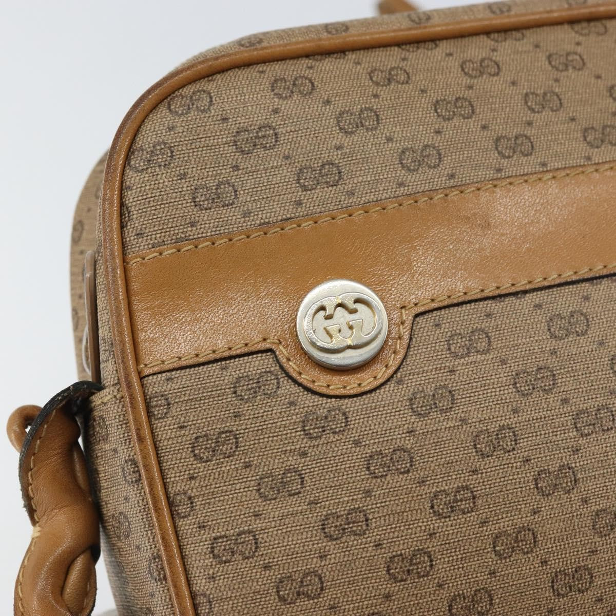 Gucci Micro Gg Supreme Gg Canvas Beige Pvc Shoulder Bag Bag (Pre-Owned)