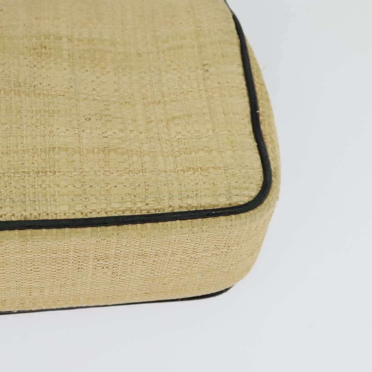 Burberry Lola Printed Raffia Beige Wood Bag (Pre-Owned)