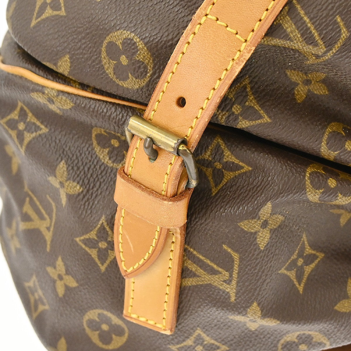 Louis Vuitton Saumur Monogram Canvas Brown Canvas Shoulder Bag Bag (Pre-Owned)