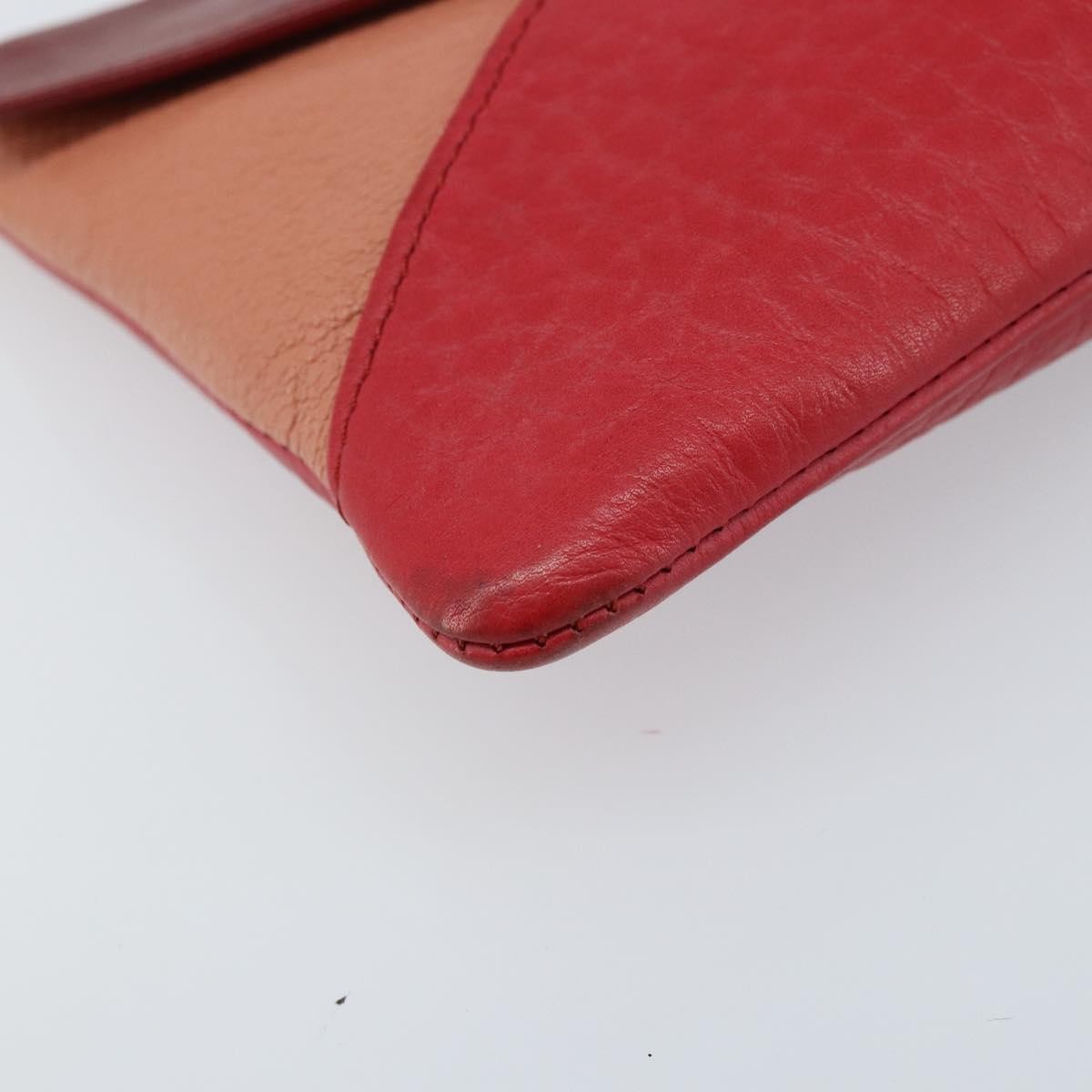 Chloe Envelope Wallet On Chain Leather Red Leather Shoulder Bag Bag (Pre-Owned)