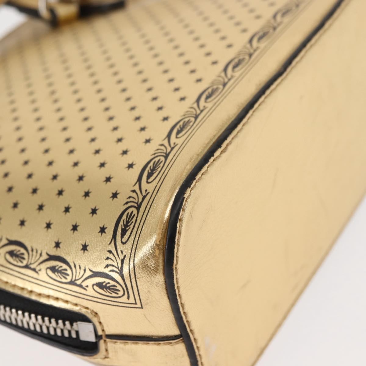 Gucci Dome Limited Edition Printed Leather Gold Leather Crossbody Bag Bag (Pre-Owned)