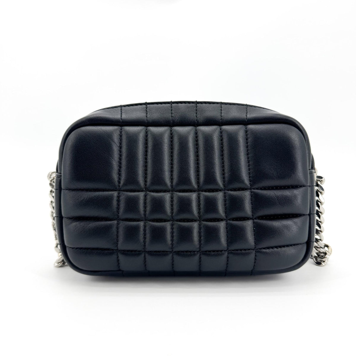 Burberry Lola Camera Quilted Leather Black Leather Shoulder Bag Bag (Pre-Owned)