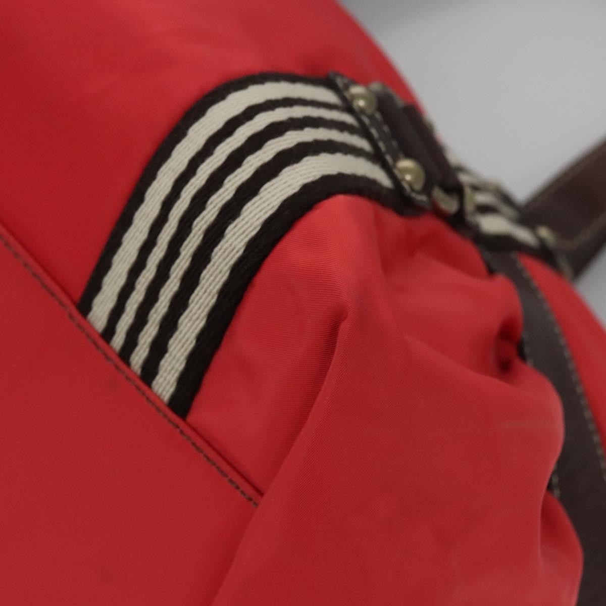 Burberry Blue Label Nylon Red Nylon Tote Bag Bag (Pre-Owned)