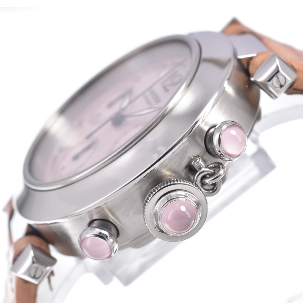 Cartier Pasha C Automatic Leather And Steel Watch (Pre-Owned)