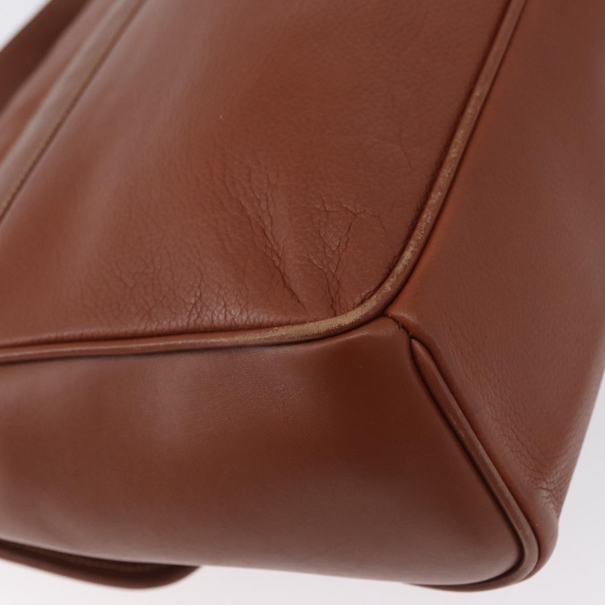 Gucci Vintage Leather Brown Leather Handbag (Pre-Owned)