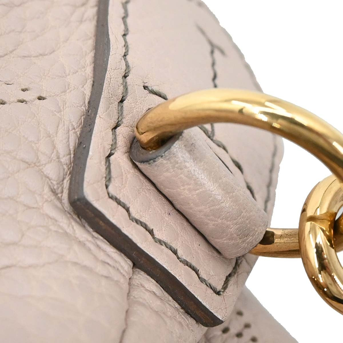 Louis Vuitton Selene Mahina Leather Beige Leather Handbag (Pre-Owned)