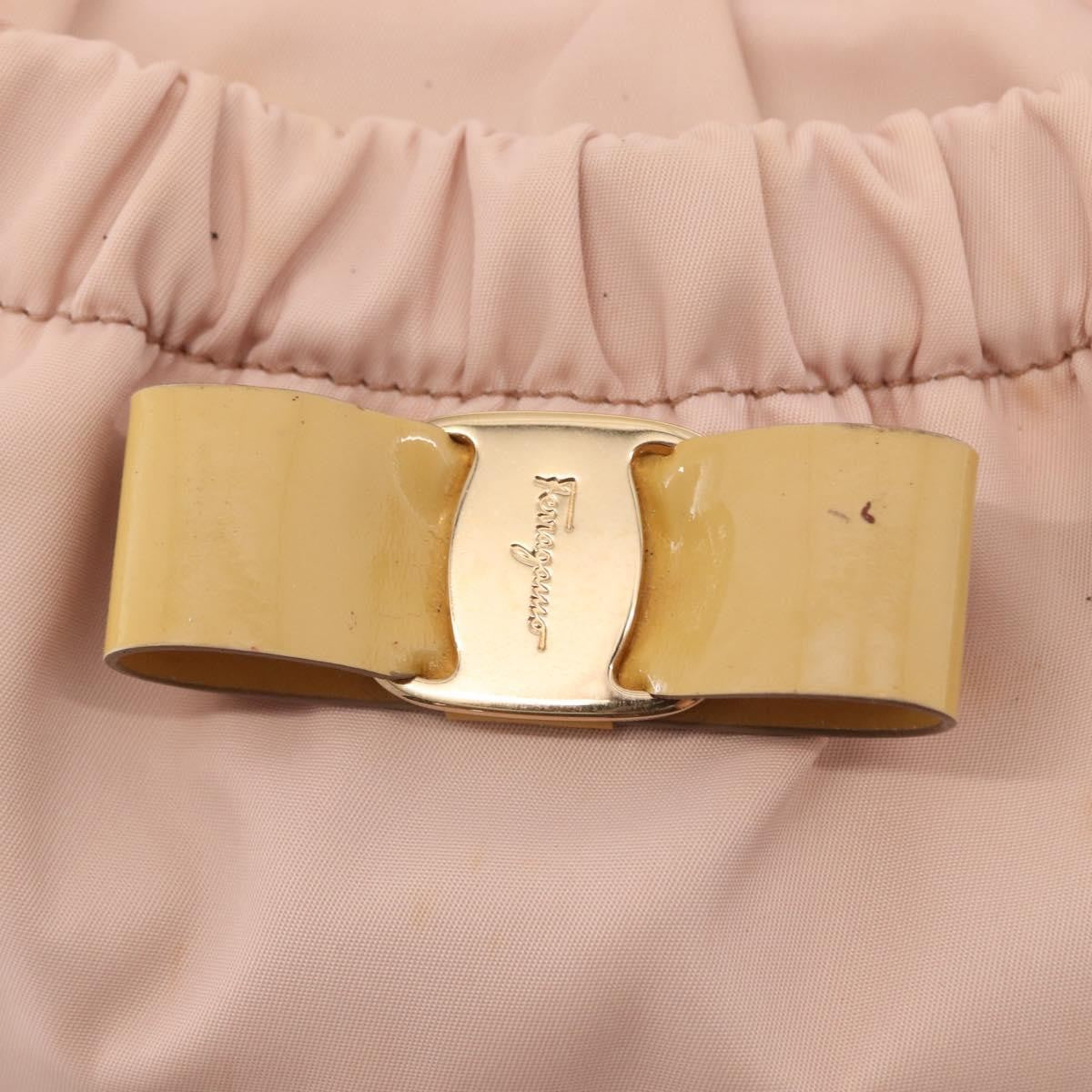 Salvatore Ferragamo Vala Nylon Pink Nylon Handbag (Pre-Owned)