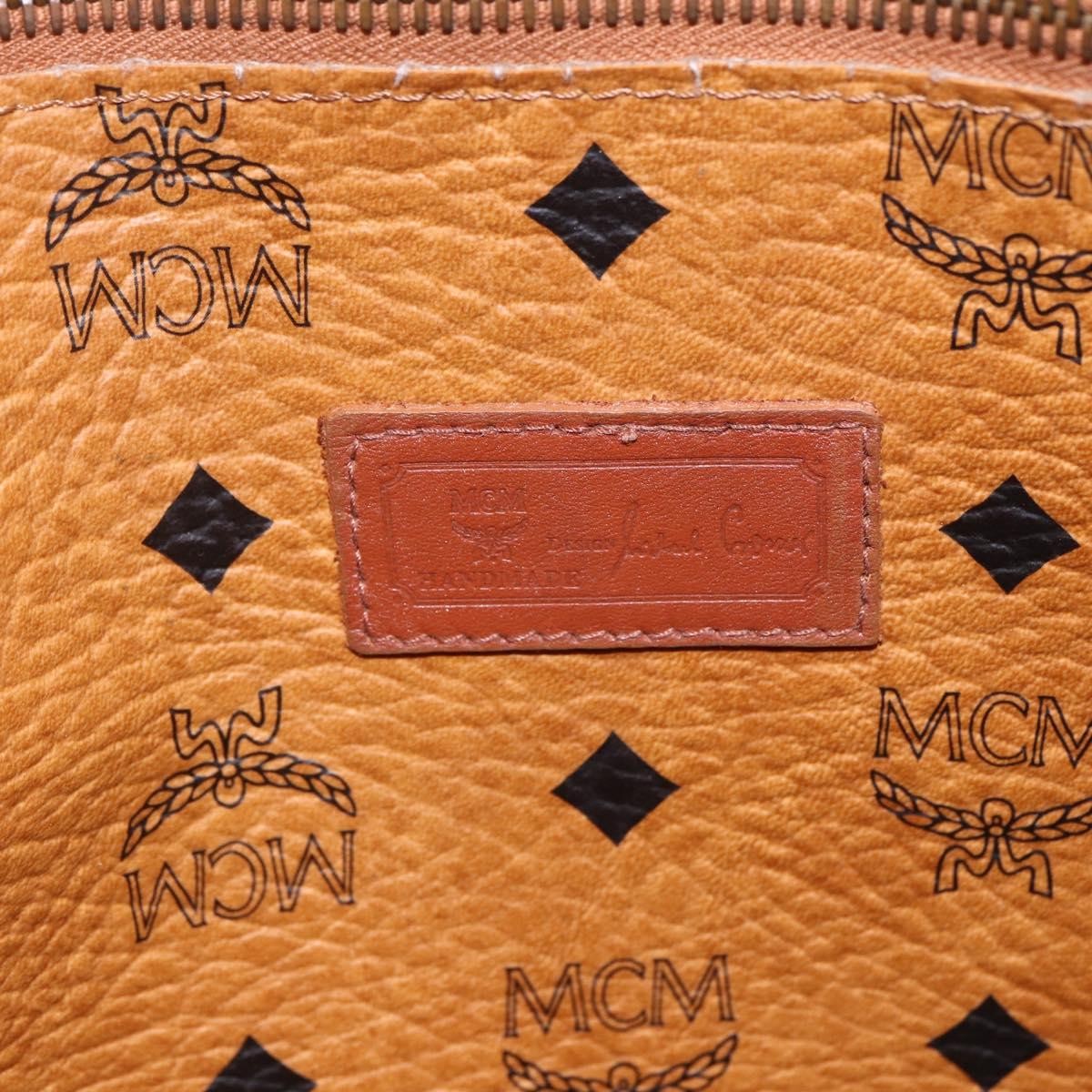 MCM Vintage Visetos Canvas Brown Canvas Tote Bag Bag (Pre-Owned)