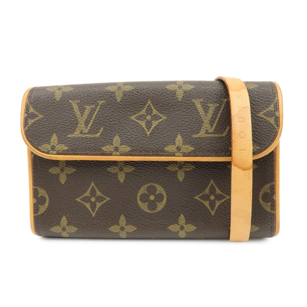Louis Vuitton Florentine Waist Monogram Canvas Brown Canvas Handbag (Pre-Owned)