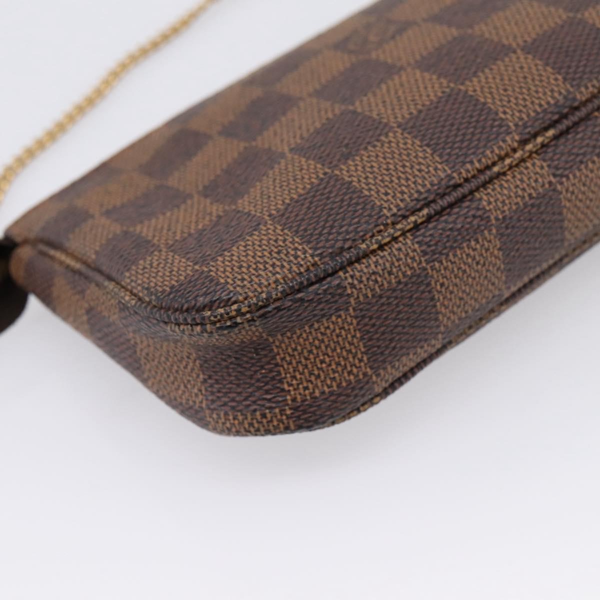Louis Vuitton Mini Pochette Accessoires Damier Canvas Brown Canvas Clutche & Pouche Bag (Pre-Owned)
