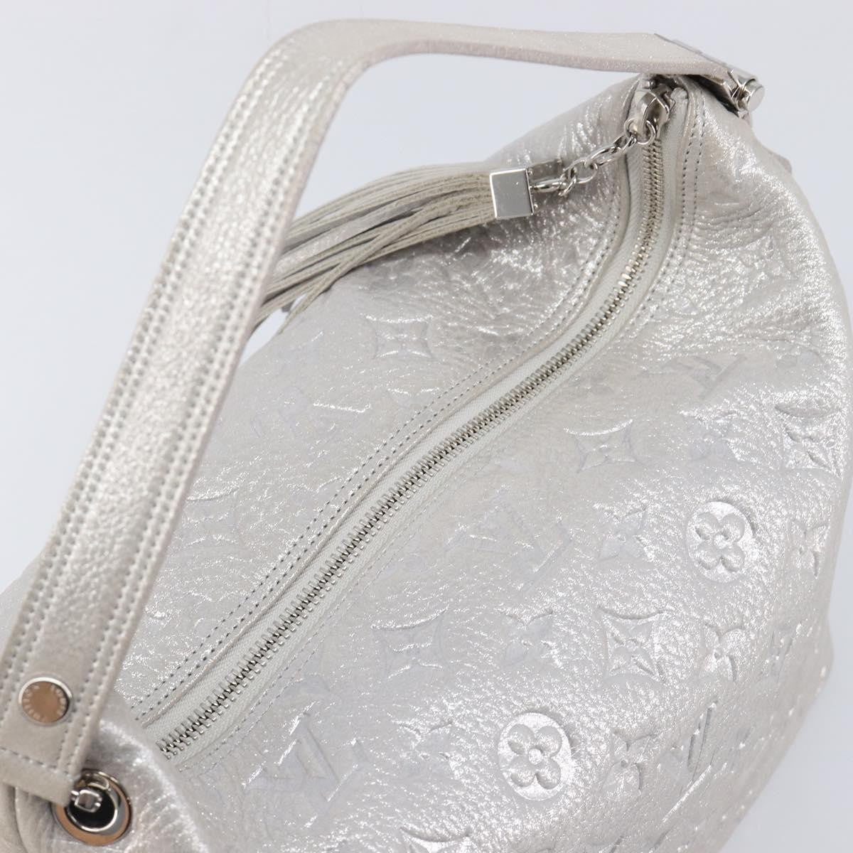 Louis Vuitton Halo Limited Edition Shimmer Monogram Embossed Leather Silver Leather Handbag (Pre-Owned)